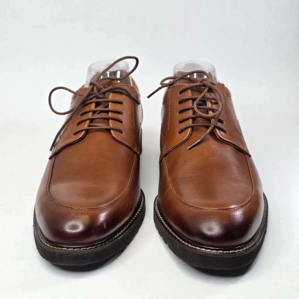 Rockport Floran Dress Shoes Men's Size 13 Brown Leather Oxford Lace Up Classic